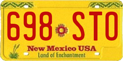 NM license plate 698STO