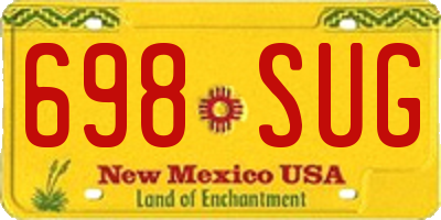 NM license plate 698SUG