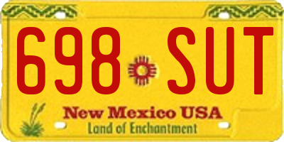 NM license plate 698SUT
