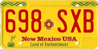 NM license plate 698SXB