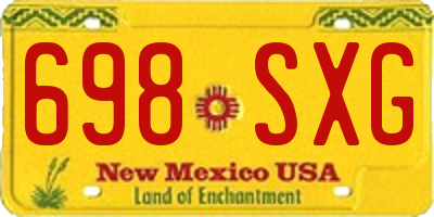 NM license plate 698SXG