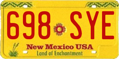 NM license plate 698SYE