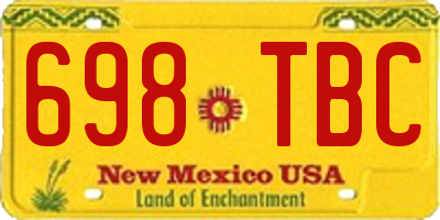 NM license plate 698TBC