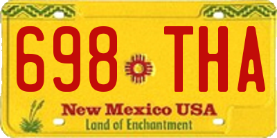 NM license plate 698THA