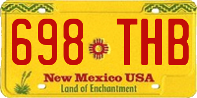 NM license plate 698THB
