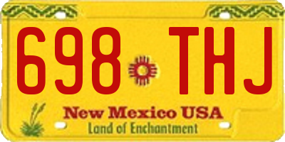 NM license plate 698THJ