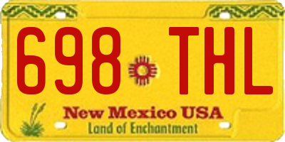 NM license plate 698THL