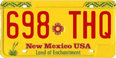 NM license plate 698THQ
