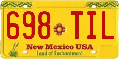 NM license plate 698TIL