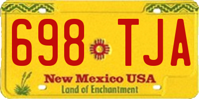 NM license plate 698TJA