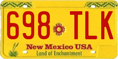 NM license plate 698TLK