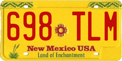NM license plate 698TLM
