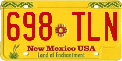 NM license plate 698TLN