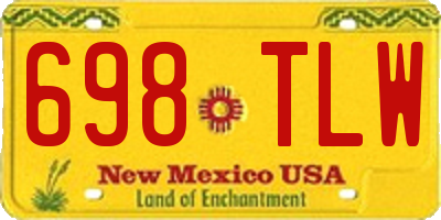 NM license plate 698TLW