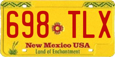 NM license plate 698TLX