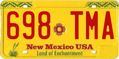NM license plate 698TMA