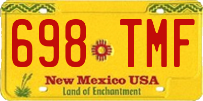 NM license plate 698TMF