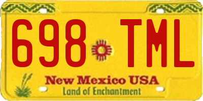 NM license plate 698TML