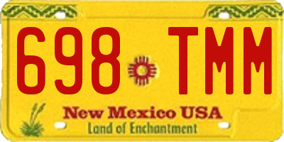 NM license plate 698TMM