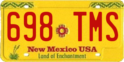 NM license plate 698TMS