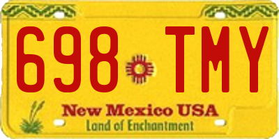 NM license plate 698TMY
