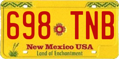 NM license plate 698TNB