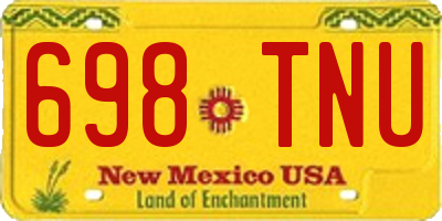 NM license plate 698TNU