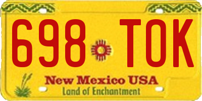 NM license plate 698TOK