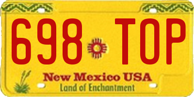 NM license plate 698TOP