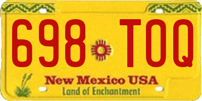 NM license plate 698TOQ
