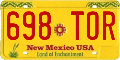 NM license plate 698TOR