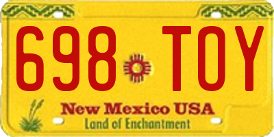 NM license plate 698TOY