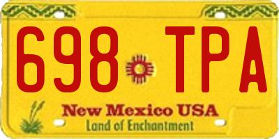 NM license plate 698TPA