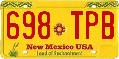 NM license plate 698TPB