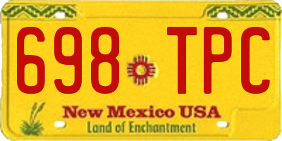 NM license plate 698TPC