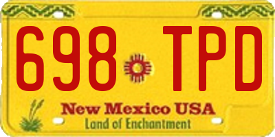 NM license plate 698TPD