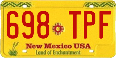 NM license plate 698TPF