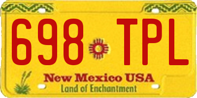 NM license plate 698TPL