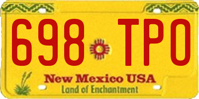 NM license plate 698TPO