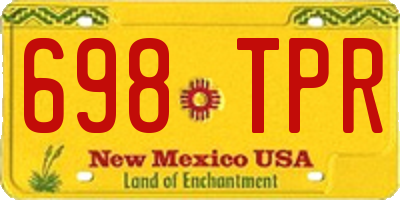 NM license plate 698TPR