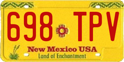 NM license plate 698TPV