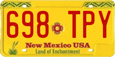 NM license plate 698TPY