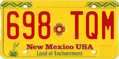 NM license plate 698TQM
