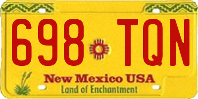NM license plate 698TQN