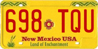 NM license plate 698TQU