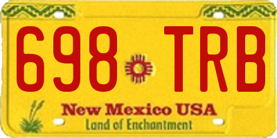 NM license plate 698TRB