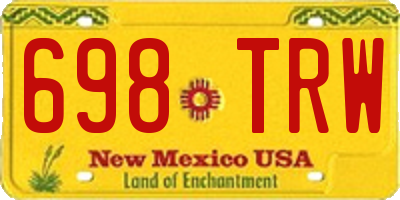 NM license plate 698TRW
