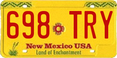 NM license plate 698TRY