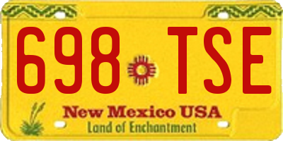 NM license plate 698TSE