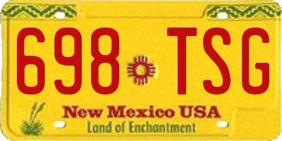 NM license plate 698TSG